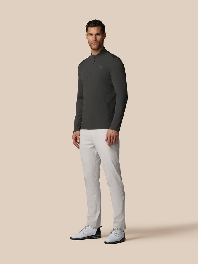 Men's Golf LVS Quarter Zip Long Sleeve Top - Gunmetal