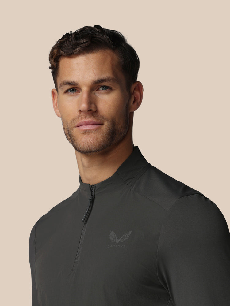 Men's Golf LVS Quarter Zip Long Sleeve Top - Gunmetal