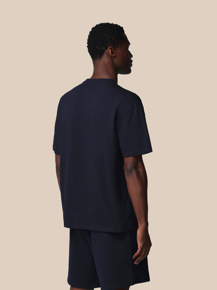 Men's Adapt Cotton Short Sleeve Loose Fit T-Shirt - Navy