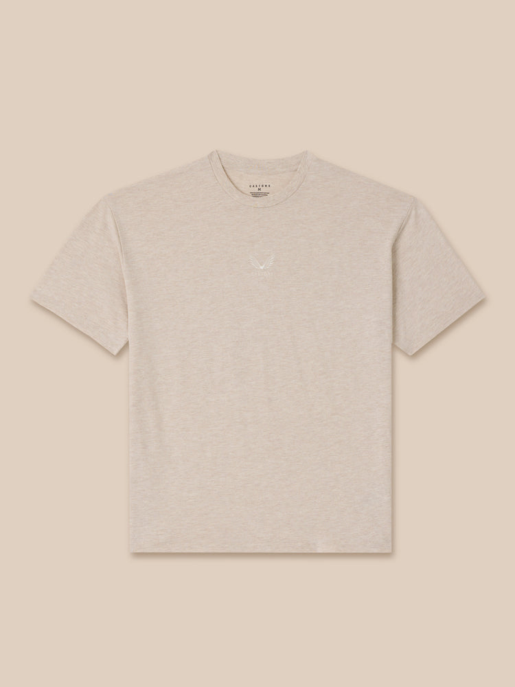 Men's Adapt Cotton Short Sleeve Loose Fit T-Shirt - Oatmeal Marl