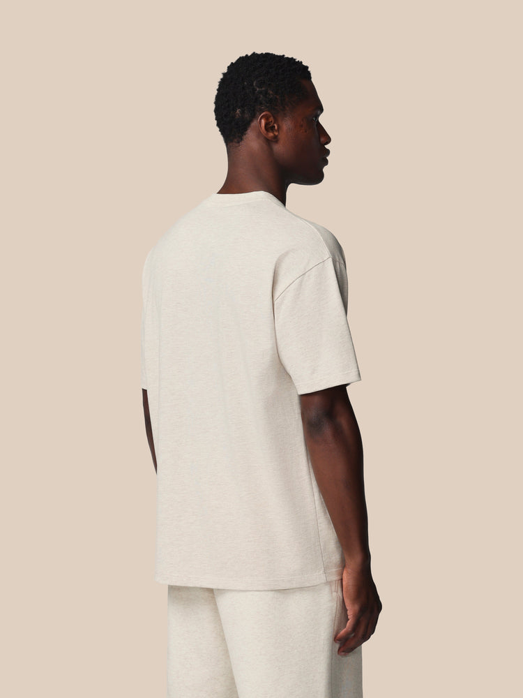 Men's Adapt Cotton Short Sleeve Loose Fit T-Shirt - Oatmeal Marl