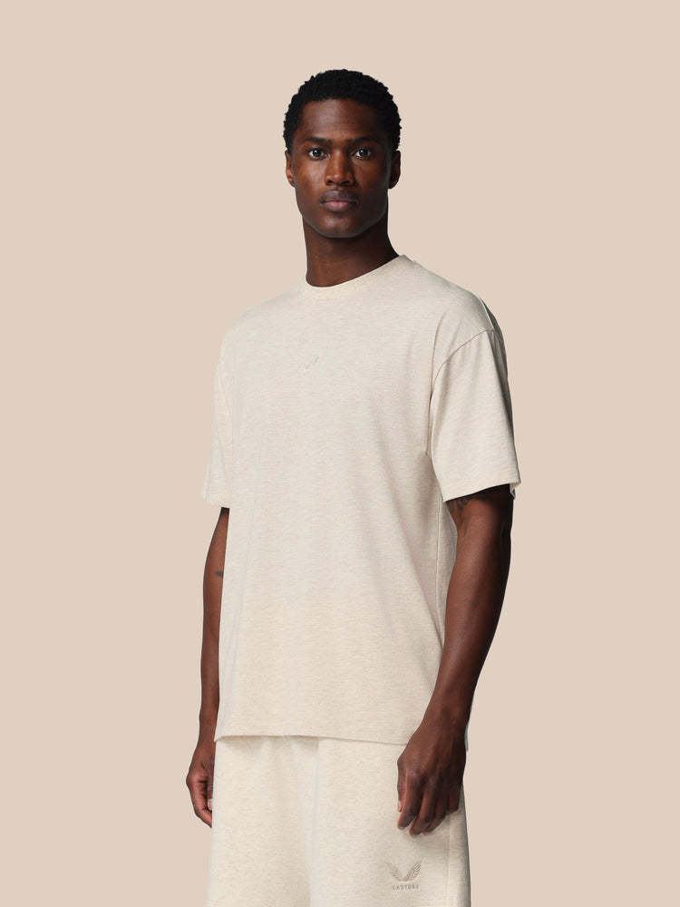 Men's Adapt Cotton Short Sleeve Loose Fit T-Shirt - Oatmeal Marl