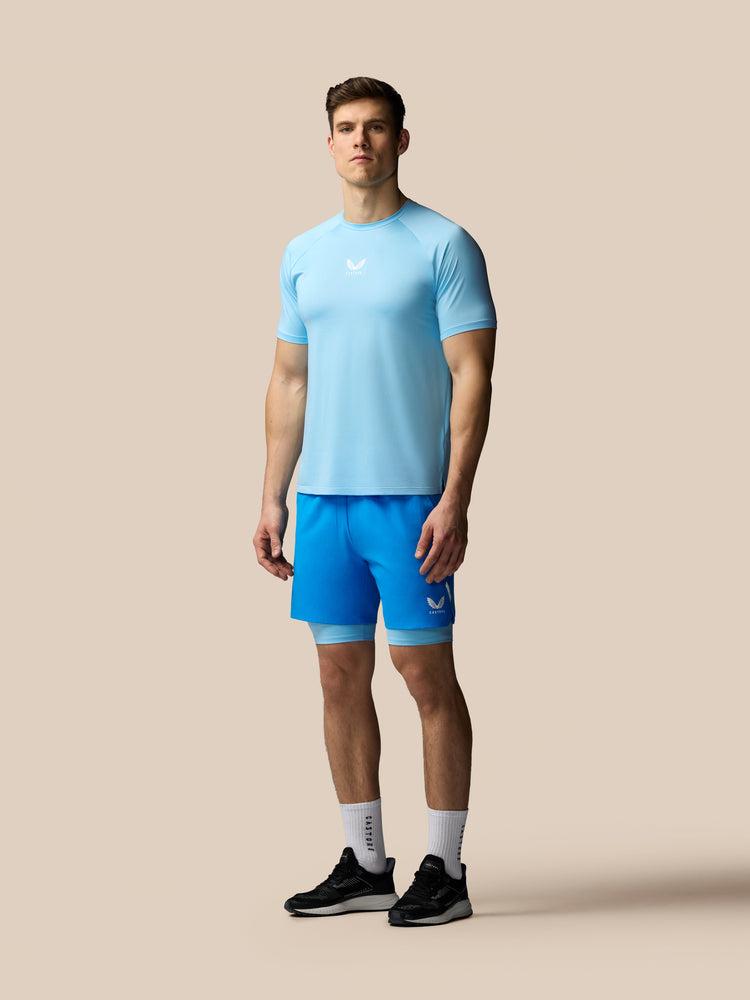 Men's Apex Tennis Short Sleeve T-Shirt - Sky Blue