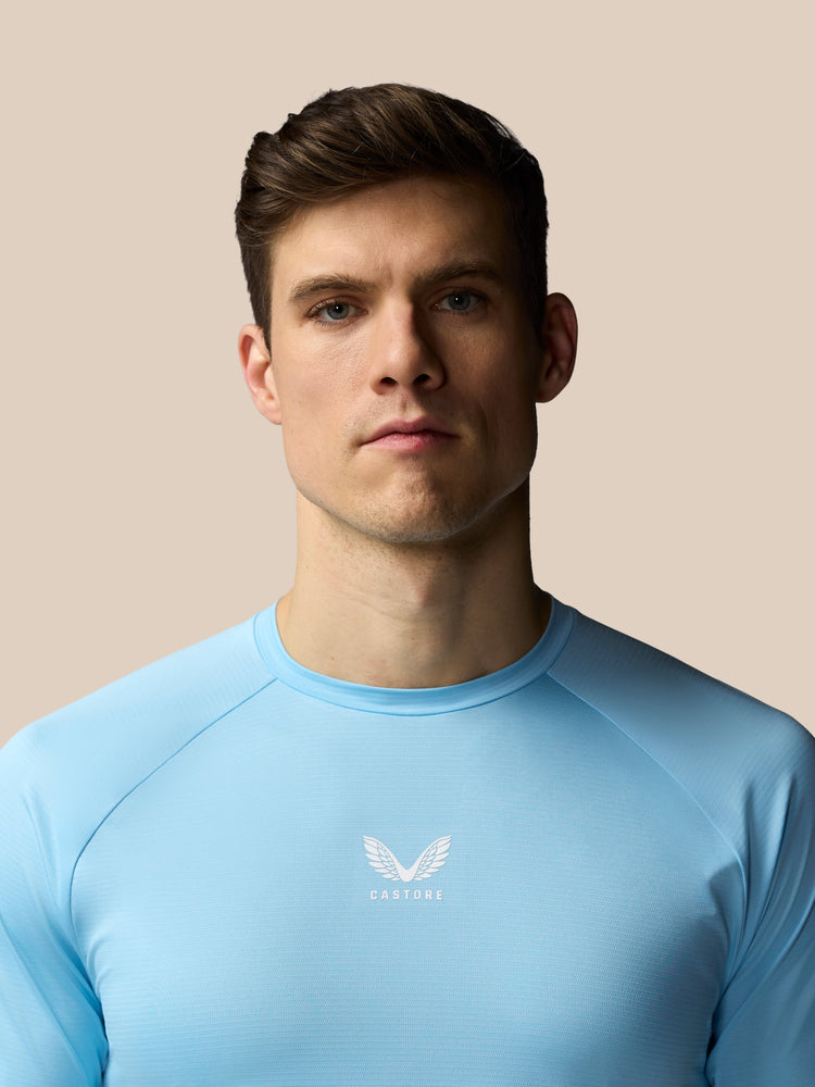 Men's Apex Tennis Short Sleeve T-Shirt - Sky Blue