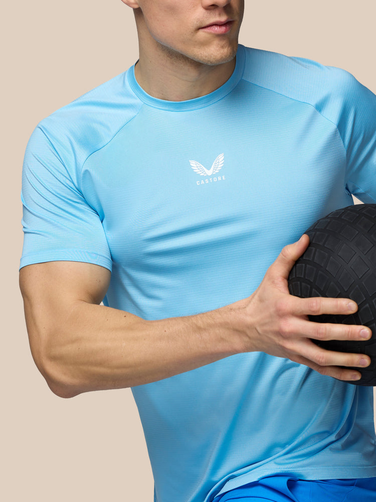 Men's Apex Tennis Short Sleeve T-Shirt - Sky Blue