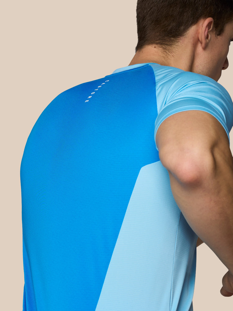 Men's Apex Tennis Short Sleeve T-Shirt - Sky Blue