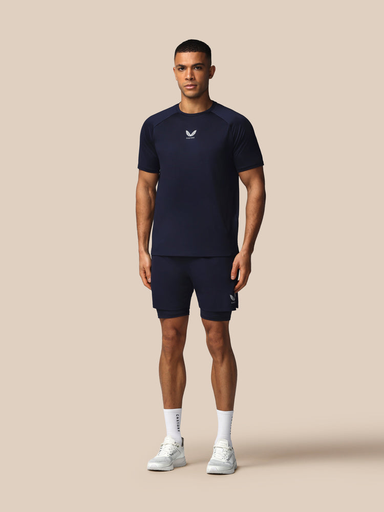 Men's Apex Tennis Short Sleeve T-Shirt - Navy