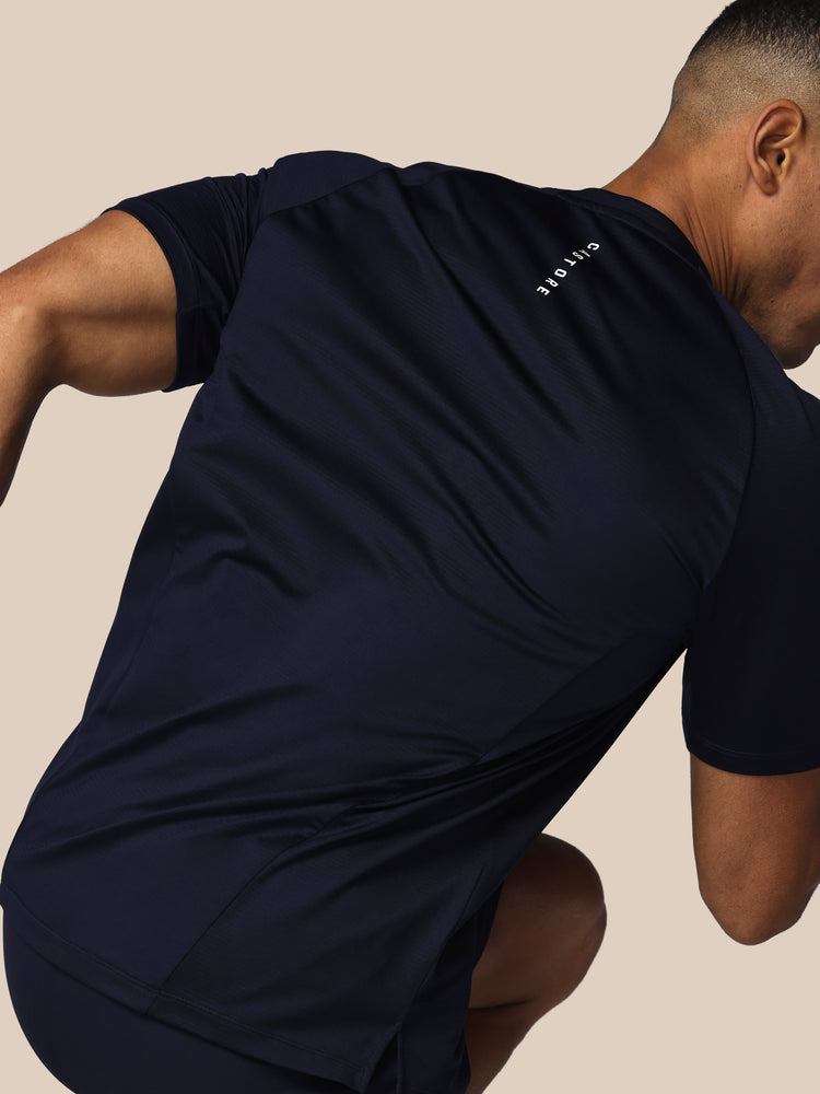 Men's Apex Tennis Short Sleeve T-Shirt - Navy