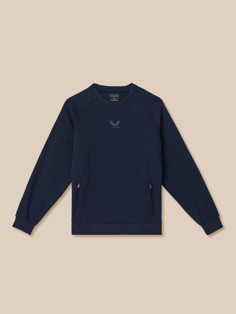 Men's Adapt Cotton Fleece Long Sleeve Sweatshirt - Navy