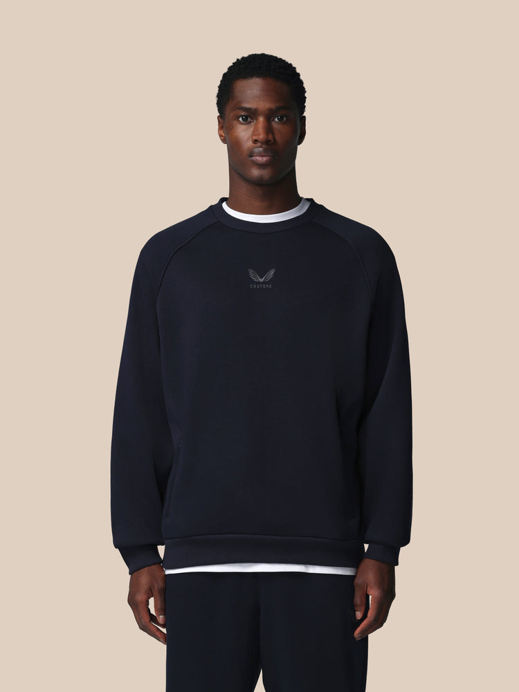 Men's Adapt Cotton Fleece Long Sleeve Sweatshirt - Navy