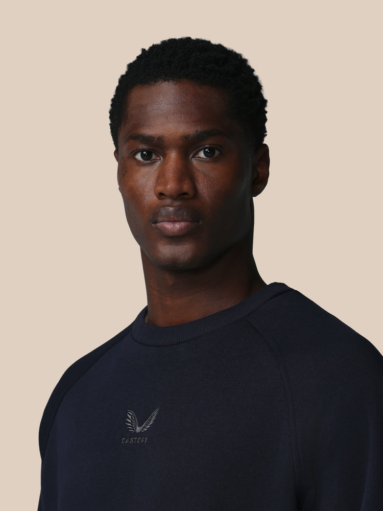 Men's Adapt Cotton Fleece Long Sleeve Sweatshirt - Navy