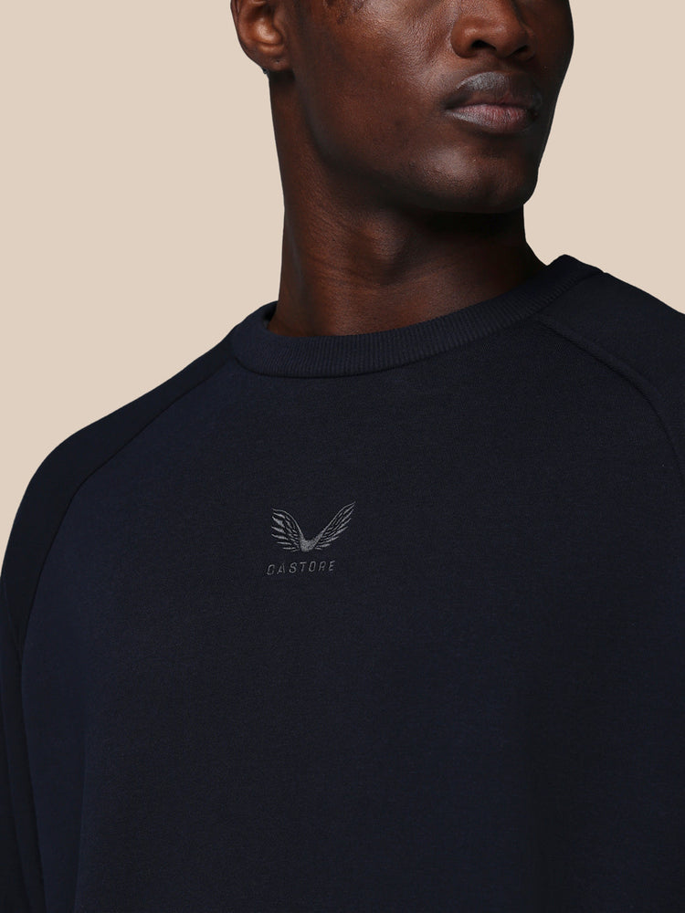 Men's Adapt Cotton Fleece Long Sleeve Sweatshirt - Navy