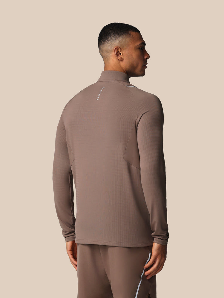 Men's Apex Training 1/4 Zip Top - Deep Taupe
