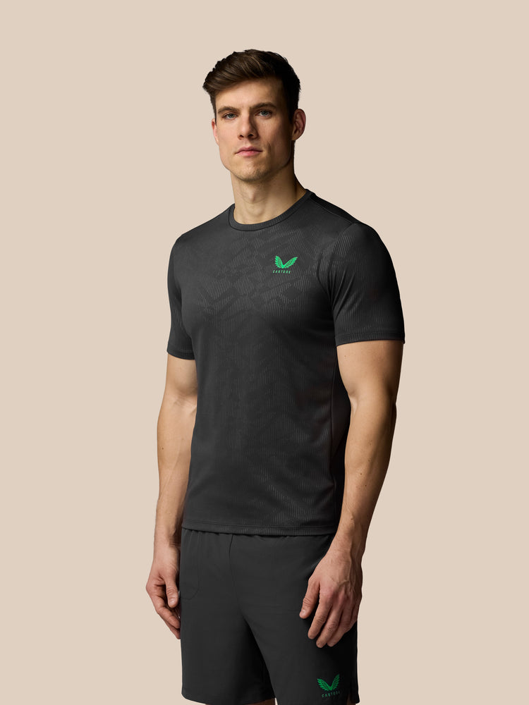 Men's Adapt All-Over Print Short Sleeve T Shirt - Gunmetal