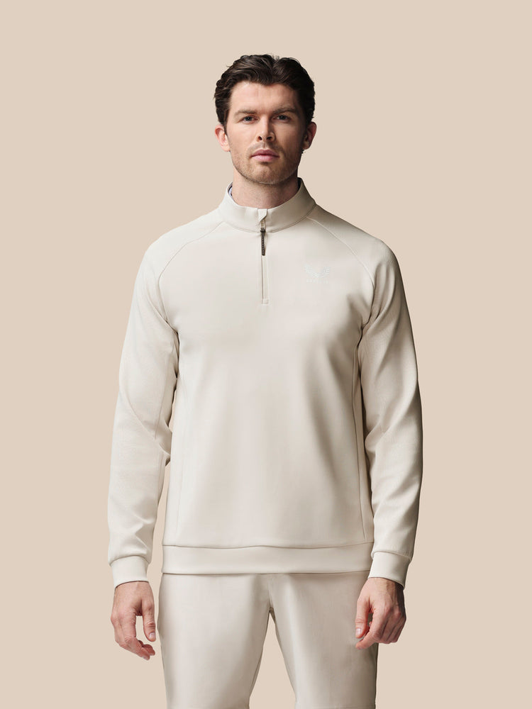 Men's Golf Flex Debossed Quarter Zip Long Sleeve Top - Windchime