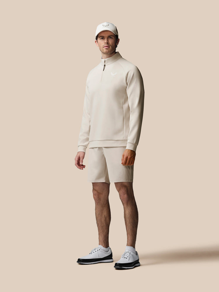 Men's Golf Flex Debossed Quarter Zip Long Sleeve Top - Windchime