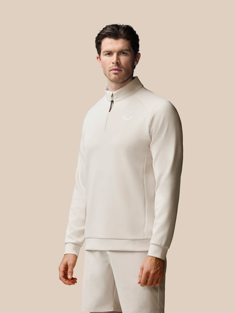 Men's Golf Flex Debossed Quarter Zip Long Sleeve Top - Windchime