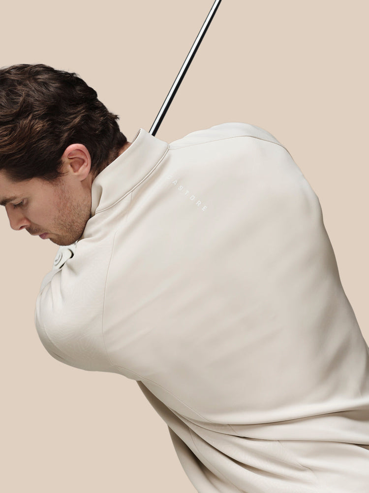 Men's Golf Flex Debossed Quarter Zip Long Sleeve Top - Windchime