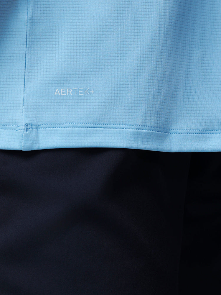 Men's Golf Map Printed Short Sleeve Polo Top - Blue