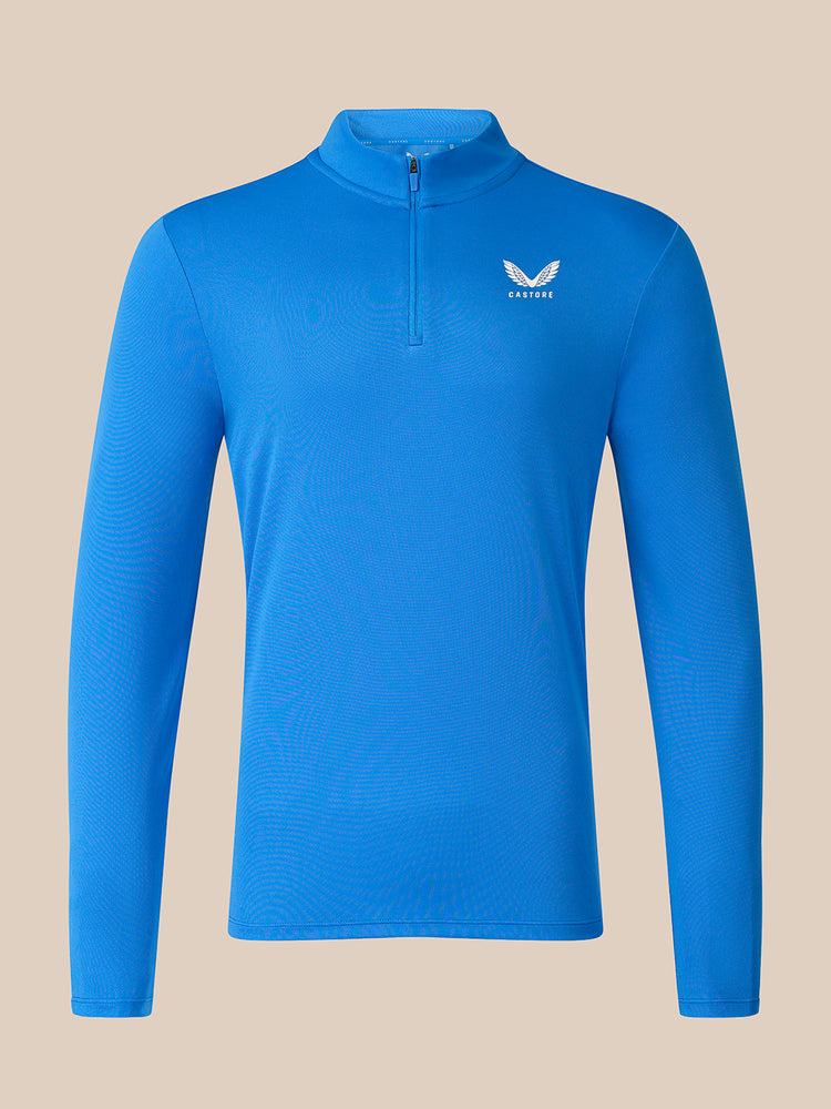 Men's Adapt Athletic Fit Long Sleeve Quarter Zip - Blue