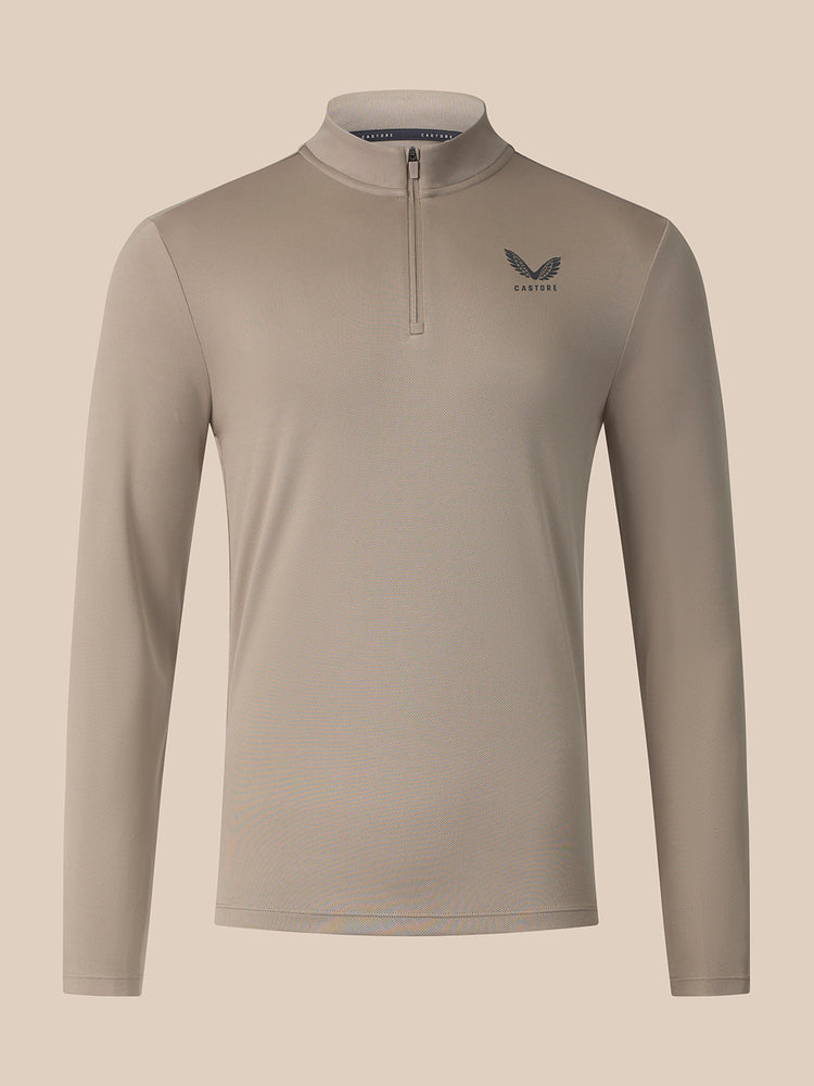Men's Adapt Long Sleeve Quarter Zip - Taupe