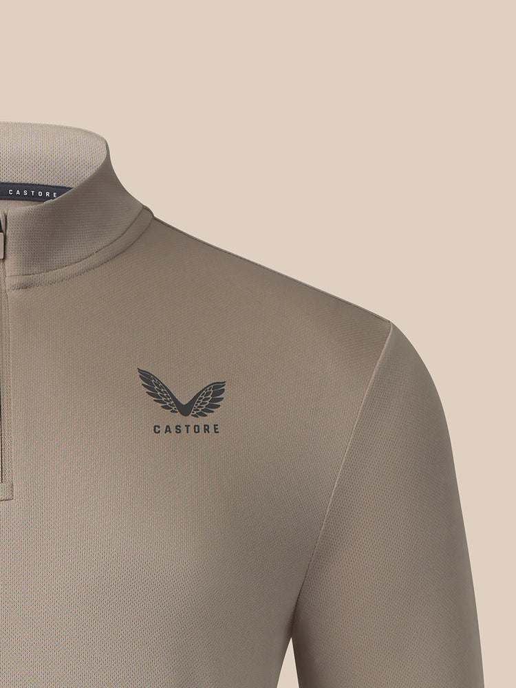 Men's Adapt Long Sleeve Quarter Zip - Taupe