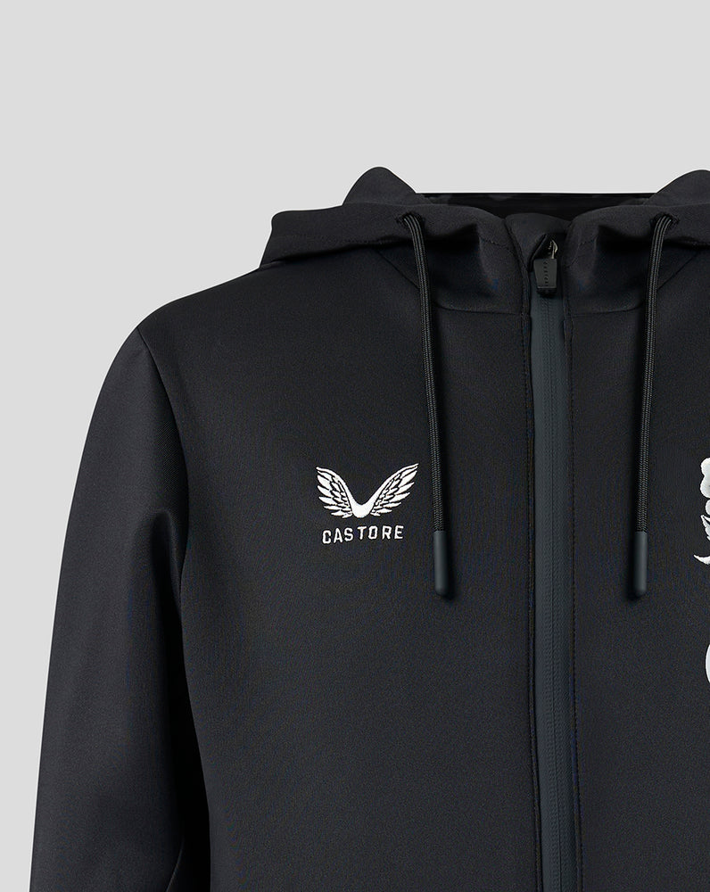 England Rugby 26/27 Juniors Travel Flex Zip Up Hoodie - Black