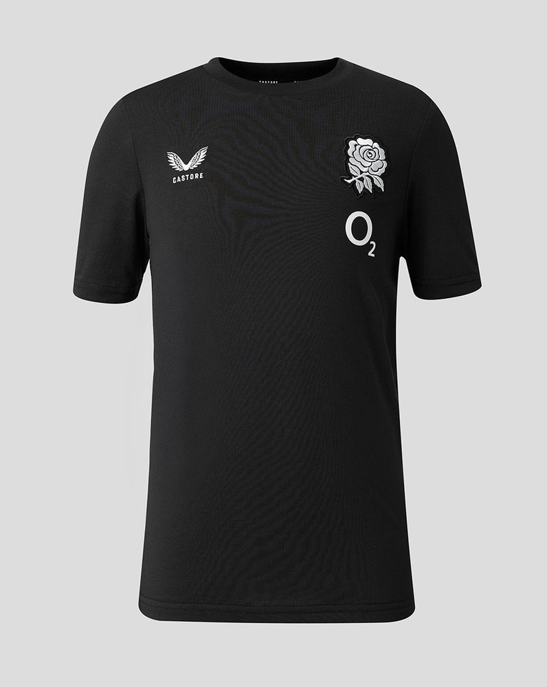 England Rugby 26/27 Juniors Travel T-Shirt - Black