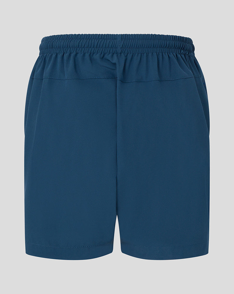 Blue shorts on a light gray background