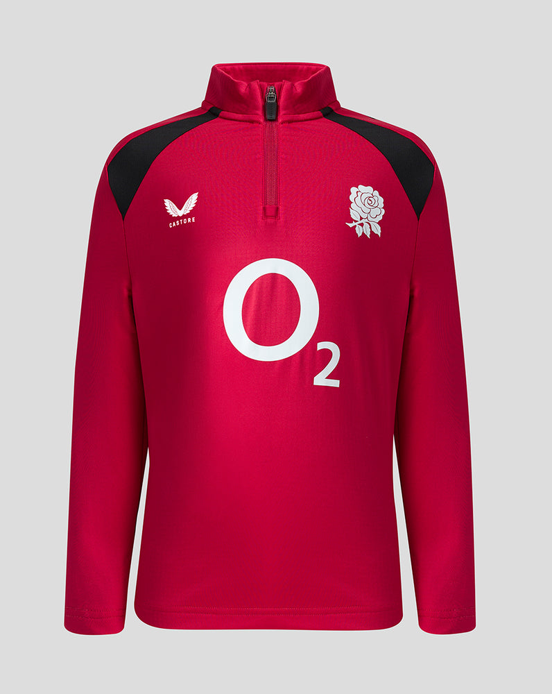 England Rugby 26/27 Juniors Training Midlayer Top - Red