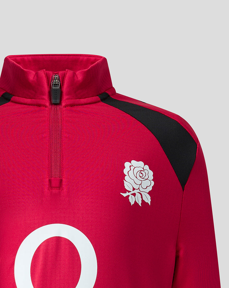England Rugby 26/27 Juniors Training Midlayer Top - Red