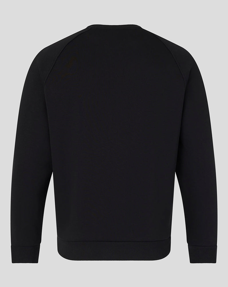 Black sweatshirt on a light gray background