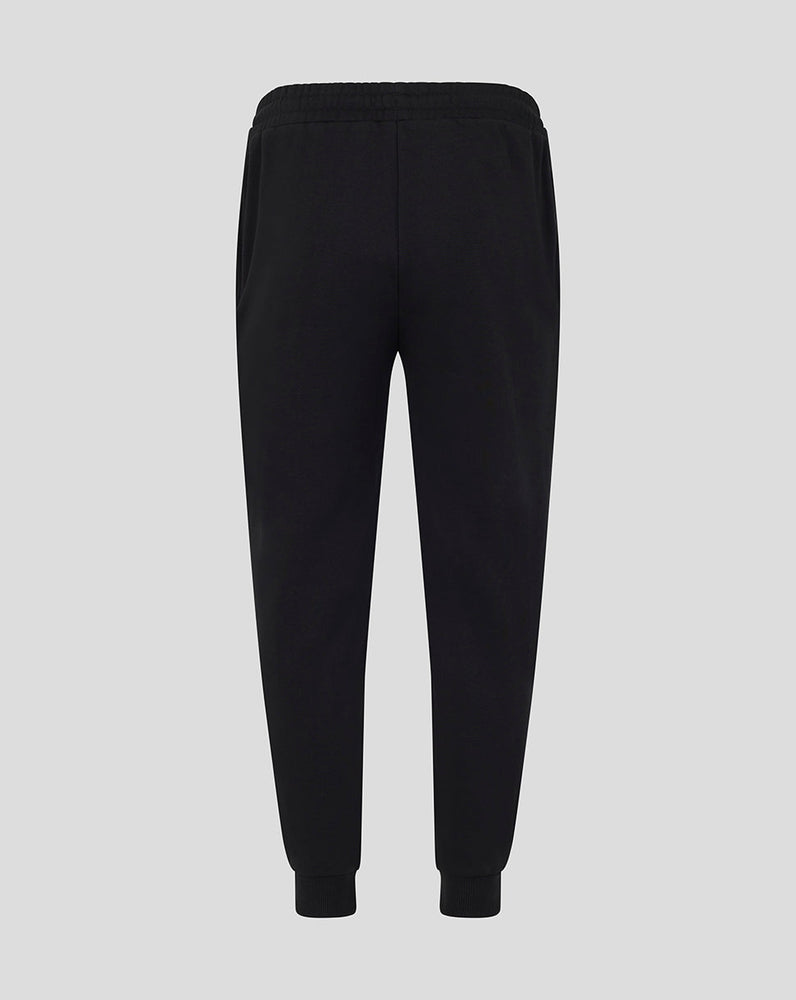 Black sweatpants on a light gray background