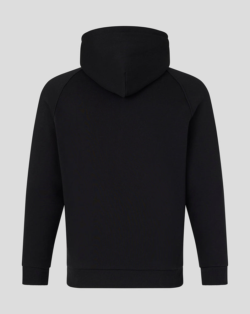 Black hoodie on a light gray background