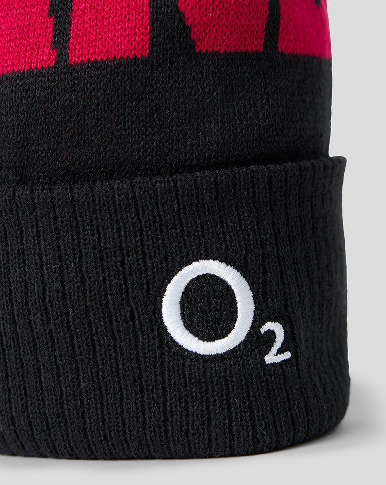England Rugby 26/27 Unisex Bobble Beanie Hat - Red