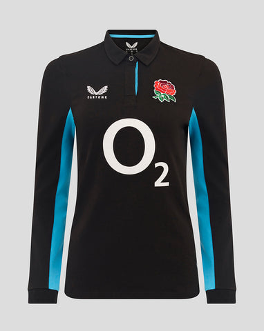 Women's England Rugby 25/26 Alternate Classic Long Sleeve Shirt - Caviar