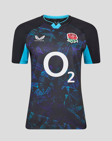 Women's England Rugby 25/26 Alternate Short Sleeve Replica Shirt - Caviar
