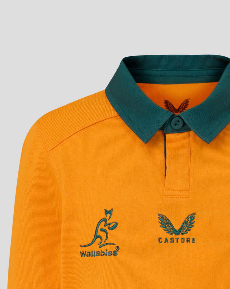 Junior Wallabies Classic Long Sleeve Home Shirt - Gold