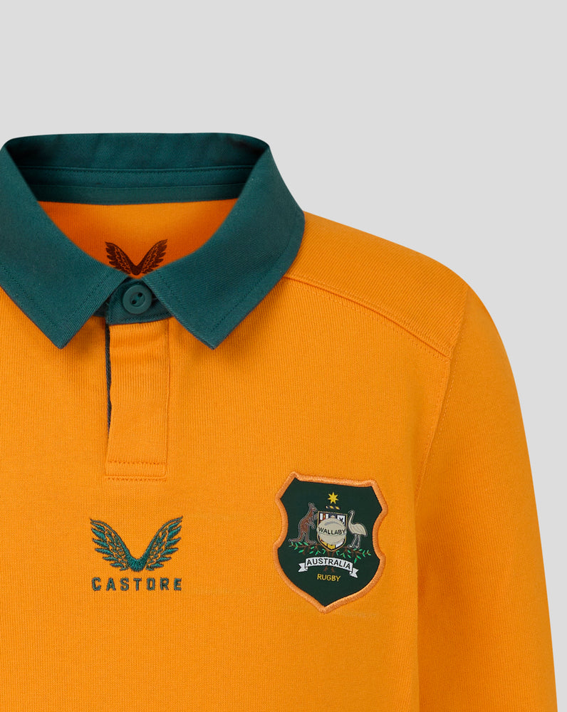 Junior Wallabies Classic Long Sleeve Home Shirt - Gold