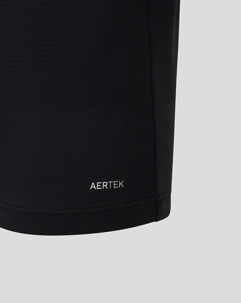 Black fabric with 'AERTEK' branding on a light gray background