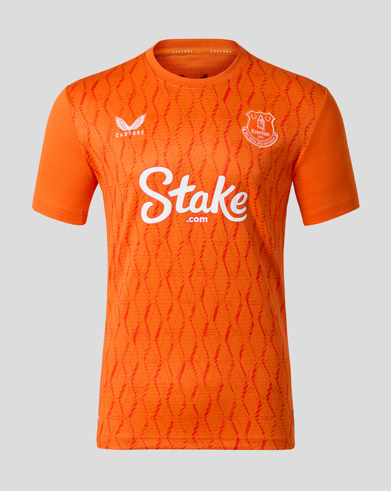 Everton FC Men's 25/26 Third Goalkeeper Shirt Sleeve Shirt - Red Orange