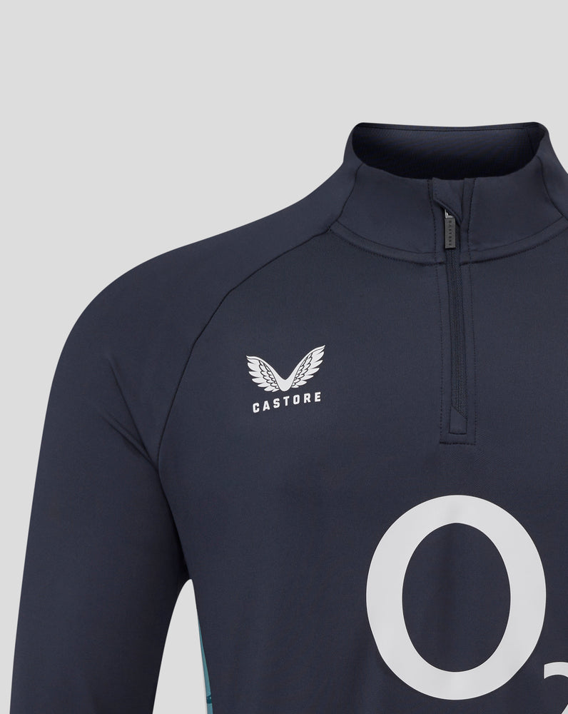 Men's England Rugby 25/26 Performance Long Sleeve Midlayer Top - Inkwell