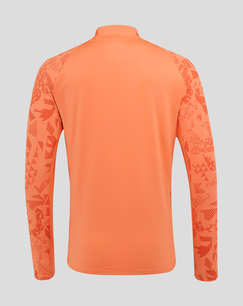 Men's England Rugby 25/26 Performance Long Sleeve Midlayer Top - Melon