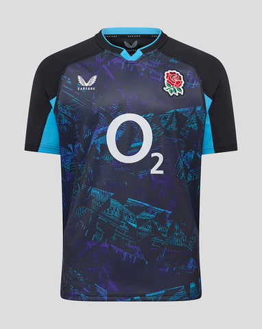 Men's England Rugby 25/26 Replica Alternate Short Sleeve Shirt - Caviar