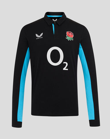 Men's England Rugby 25/26 Alternate Classic Long Sleeve Shirt - Caviar