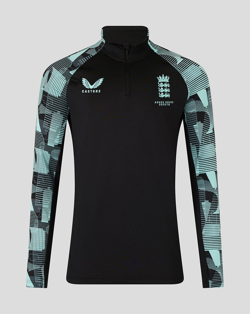 England Cricket Ashes Junior 25/26 Pro Quarter Zip Training Top