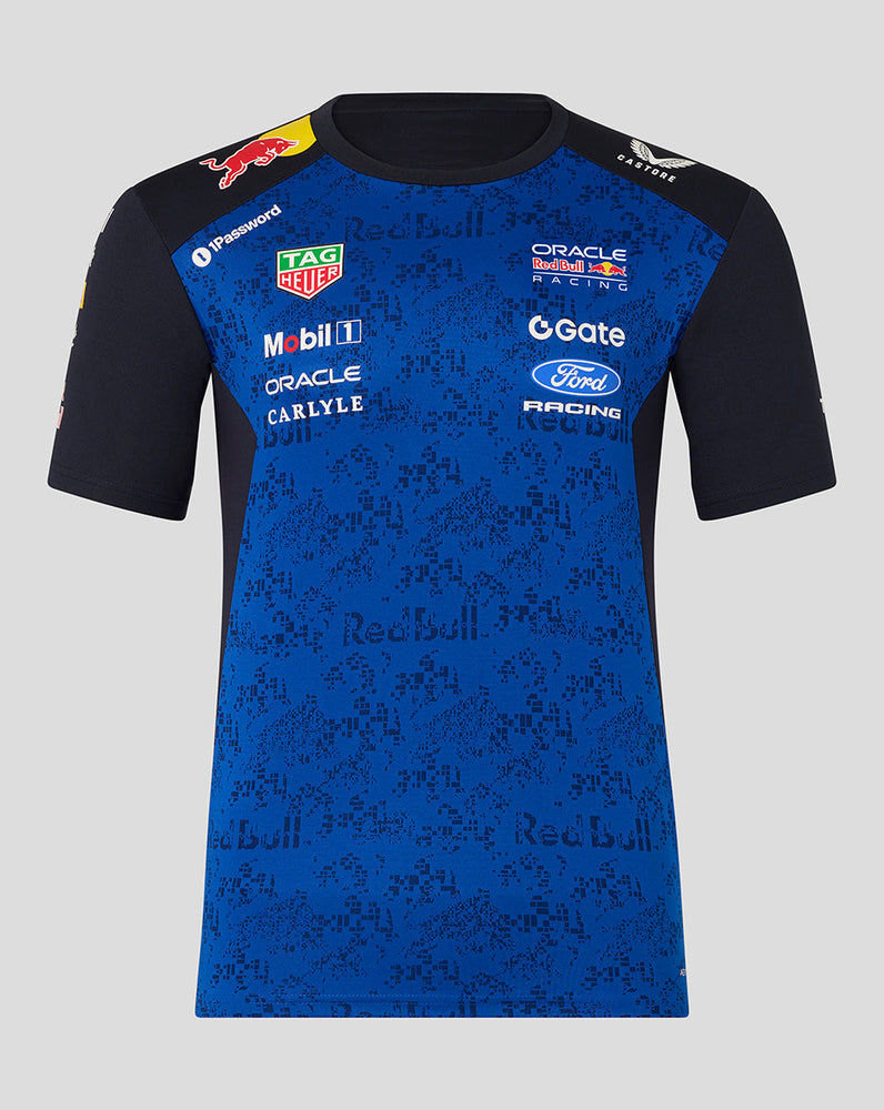 Oracle Red Bull Racing Mens Teamline Set Up T-Shirt - Night Sky / Surf The Web