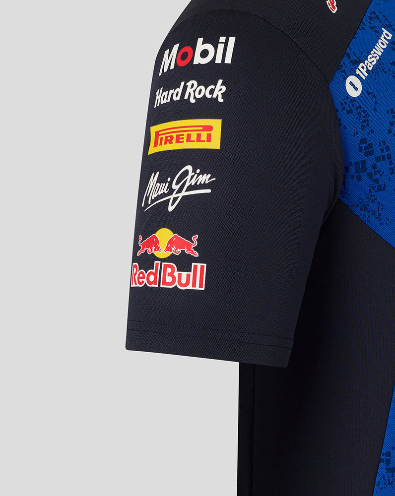 Oracle Red Bull Racing Mens Teamline Set Up T-Shirt - Night Sky / Surf The Web