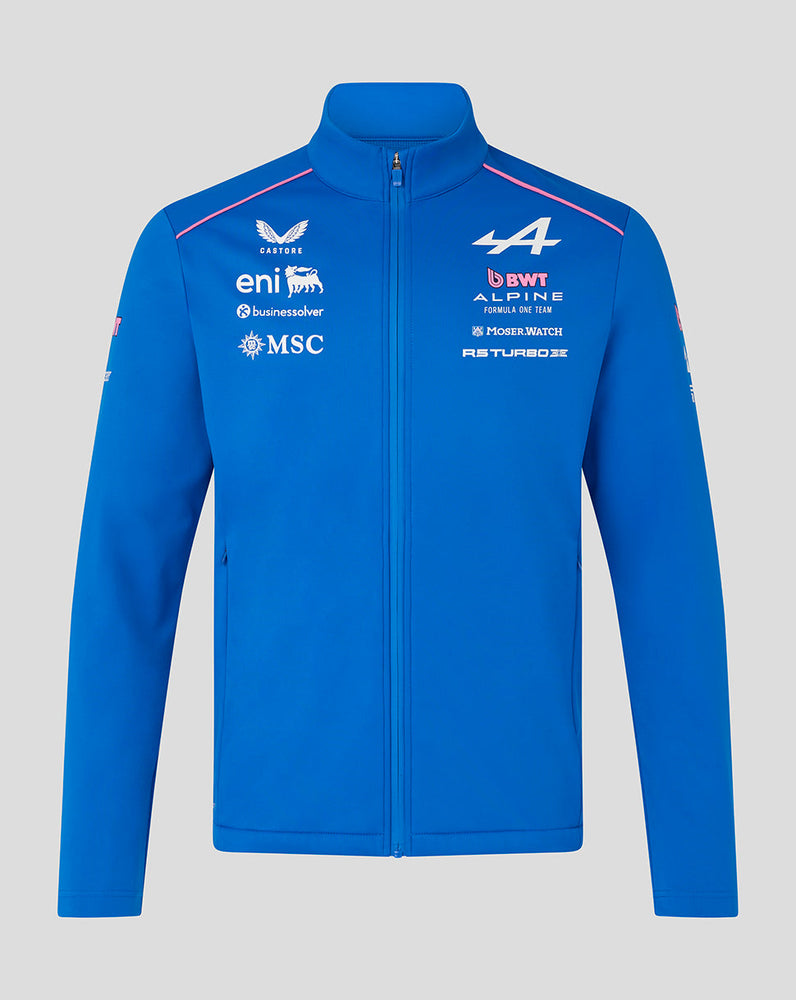 Official Unisex BWT Alpine Formula One Team Soft Shell Jacket