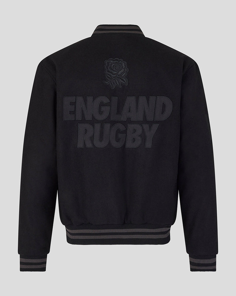 England Rugby Unisex Undefeated Bomber Jacket - Black